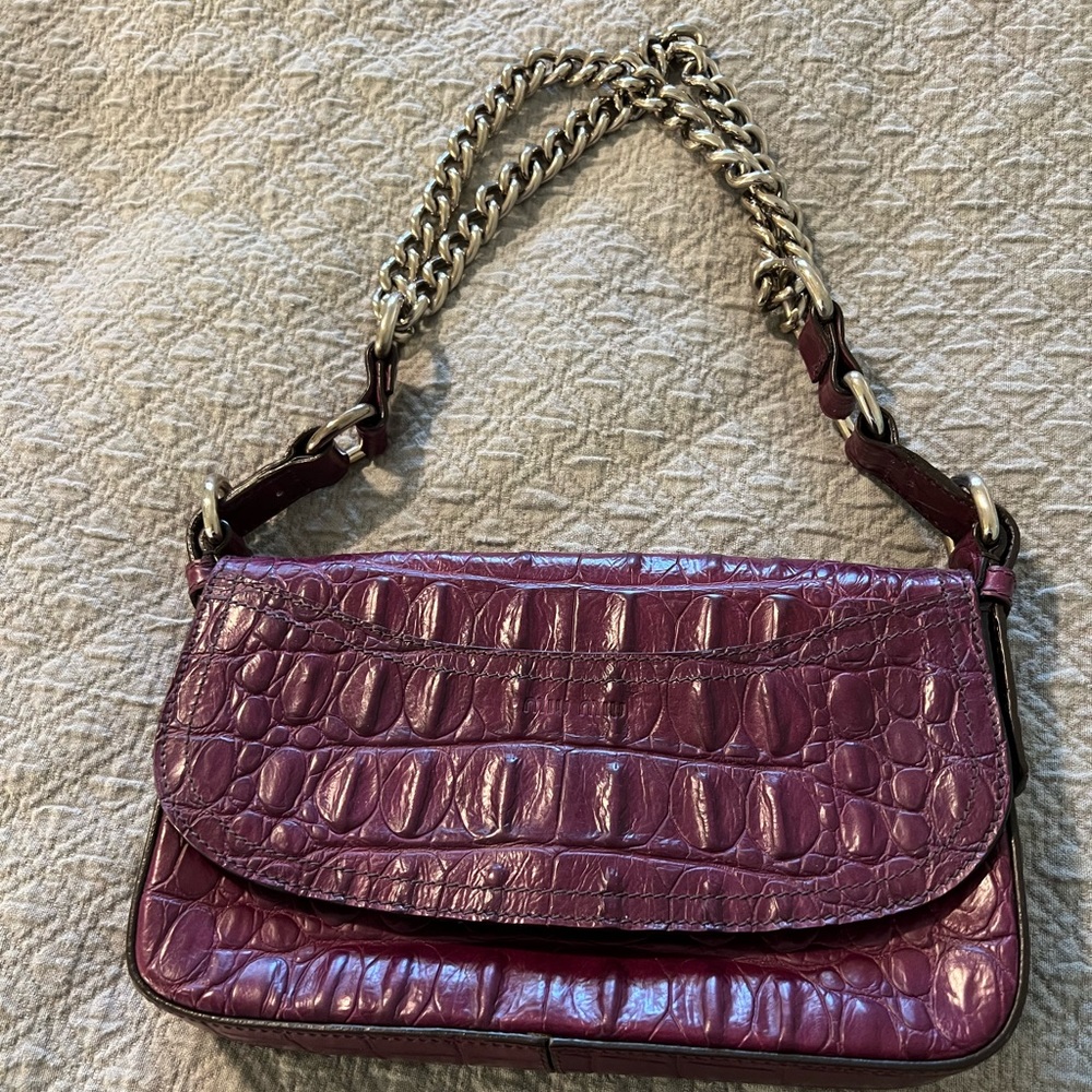 Mui Mui embossed croc bag